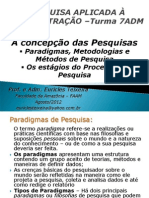 Apresentação 02-Metodologias e Processo de Pesquisa