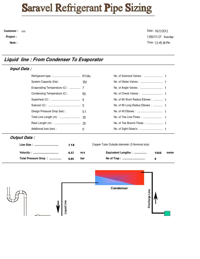 Refrigerant Pipe Sizing Guide | PDF