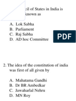 The Council of States in India Is Generally Known As A. Lok Sabha B. Parliament C. Raj Sabha D. AD Hoc Committee