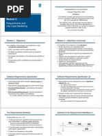 Requirements and Use Case Modelling: Module 2 - Objectives Module 2 - Objectives (Continued)