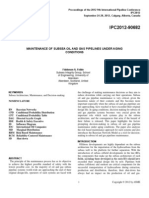 Maintenance of Subsea Oil and Gas Pipelines Under Aging Conditions