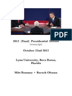 2012 (Final) Presidential Debate (transcript)
