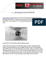 Đánh giá máy ảnh Canon IXUS 500 HS, review Canon IXUS 500 HS