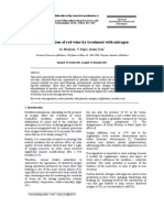 Deoxygenation of Red Wine by Treatment With Nitrogen