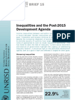 Inequalities and the Post-2015 Development Agenda