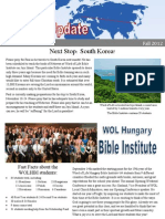 Weaver Prayer Letter: Fall 2012