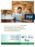Measuring the Benefits of Homeowning - Effects on Children