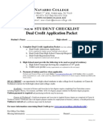 Navarro College Dual Credit New Student Checklist