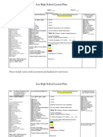 Lee High Lesson Plan Template