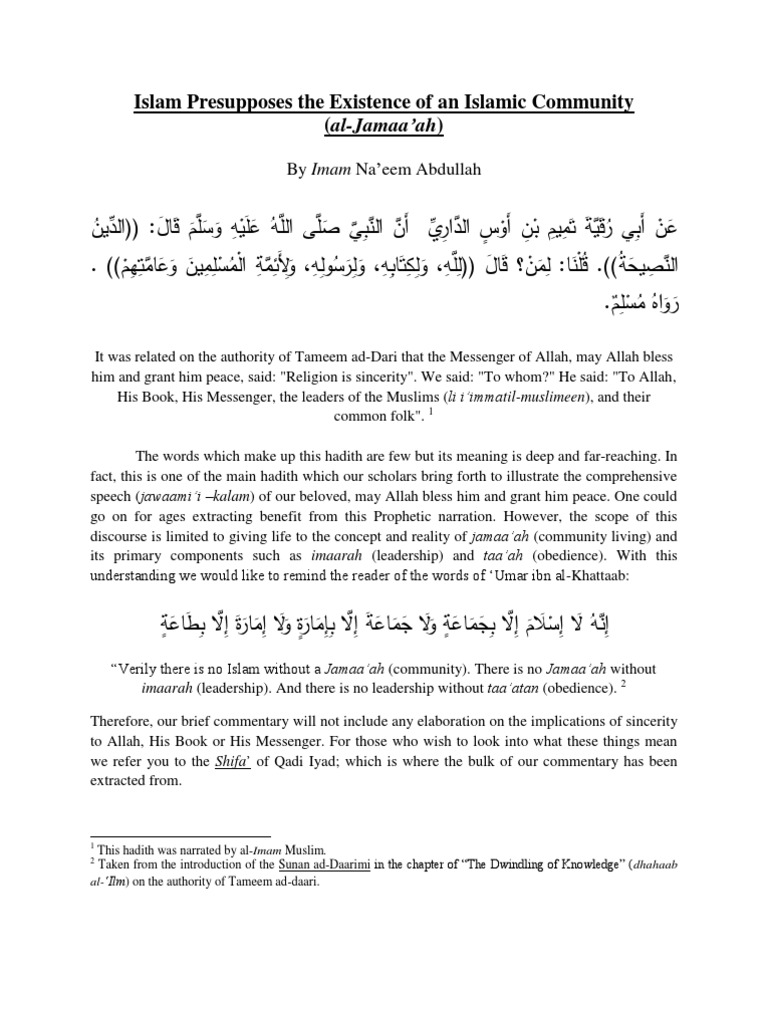 Islamic Community and Leadership | PDF | Hadith | Prophets And ...