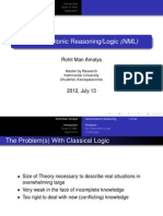 Non-Monotonic Reasoning/Logic (NML) : Rohit Man Amatya