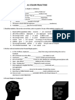 A1 Exam Practise - PRESENT CONTINUOUS (&passive)