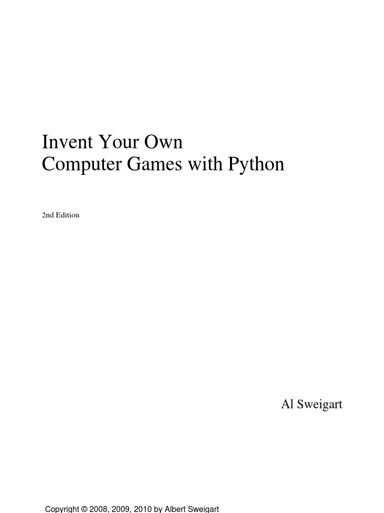 Invent With Python | PDF