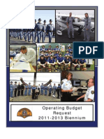 WSP Operating Budget Request 2012