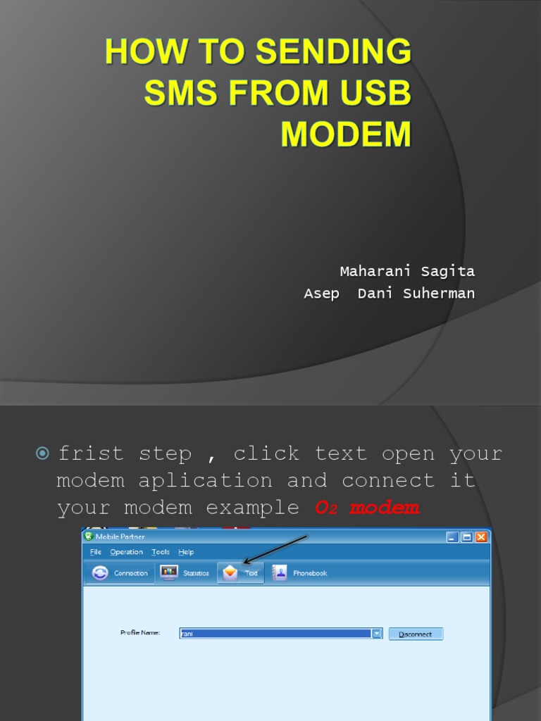 How to Send SMS via O2 Modem | PDF