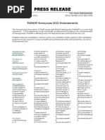 2012 PASNAP Endorsements