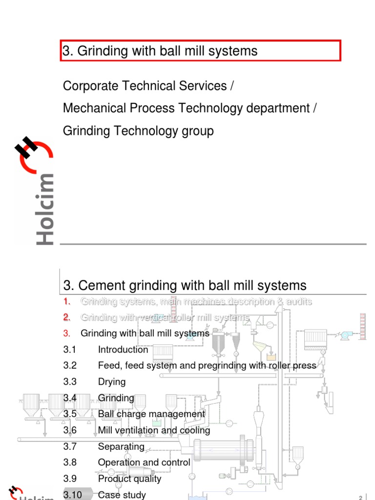 031 Introduction Cement Grinding With Ball Mill Systems | PDF