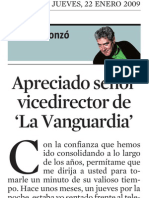 Quim Monzó. Apreciado Señor Vice Director de La Vanguardia