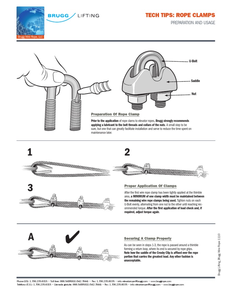 Installing and Using Rope Clamps | PDF | Rope | Wire