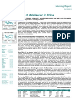 Signs of Stabilization in China: Morning Report