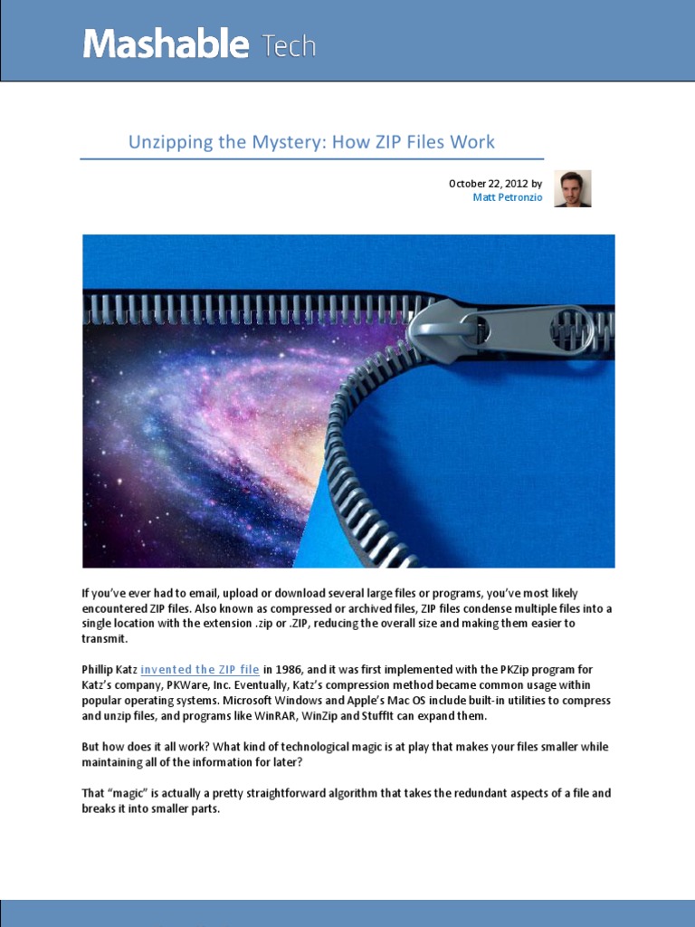 Unzipping The Mystery - How ZIP Files Work | PDF | Zip (File Format ...