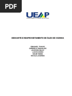 PROJETO DE IEA - DESCARTE DE ÓLEO DE COZINHA
