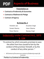 Indemnity Bailment Pledge Guarantee