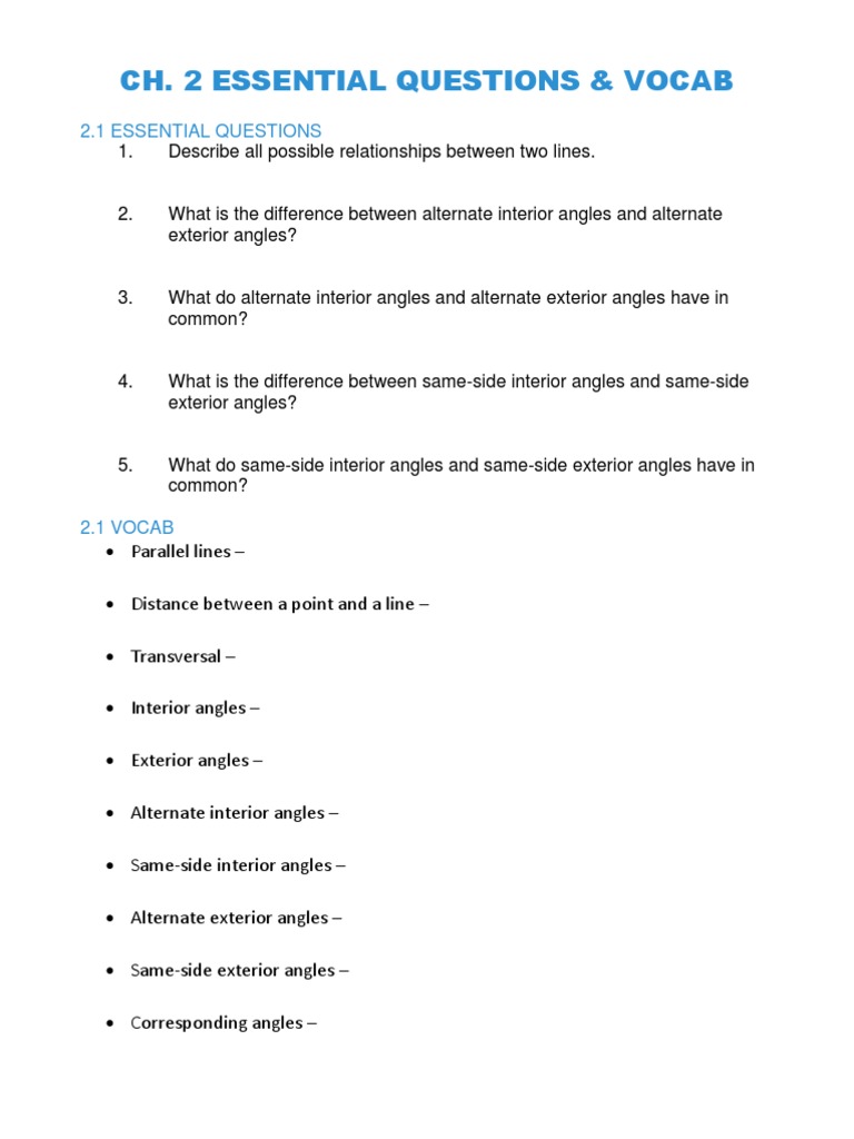 Geo Essential Questions Rectangle Convex Geometry