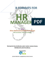 Letter Format For HR Managers