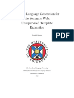 Natural Language Generation For The Semantic Web: Unsupervised Template Extraction