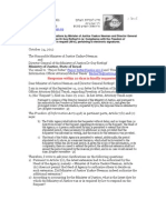 12-10-24 RE: Request for clarifications by Minister of Justice Yaakov Neeman and Director General of the Ministry of Justice Dr Guy Rotfopf in re: Compliance with the Freedom of Information Act (1998) in request (46-ת), pertaining to electronic signatures