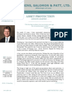 Asset Protection -Lessons Learned . . .