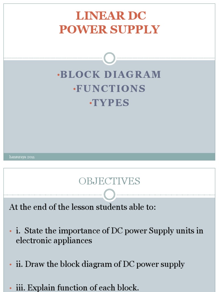 Linear DC Power Supply Overview | PDF | Rectifier | Power Supply