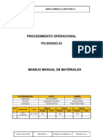 PO-DGSSO-33 Manejo Manual de Materiales