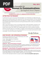 AWC Fall 2012 Newsletter 