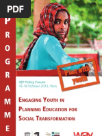 Programme Plan with Youth