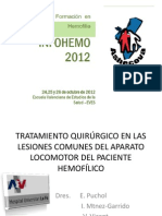 Tratamiento Quirurgico Aparato Locomotor en Hemofilicos. Dr. Enrique Puchol ( INFOHEMO 2012) 24.10.12