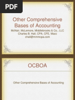 OCBOA - Other Comprehensive Bases of Accounting