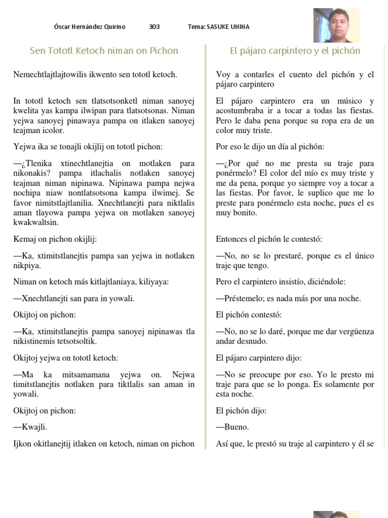 Cuento Nahuatl PDF