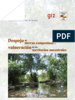 CCJ - Despojo de Tierras Campesinas y Vulneración de Territorios Ancestrales