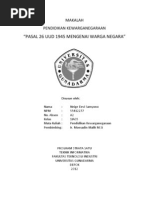 Download PASAL 26 UUD 1945 MENGENAI KEWARGANEGARAAN by Neige Devi Samyono SN111074855 doc pdf