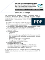 Pengumuman Lowongan Kerja PDF