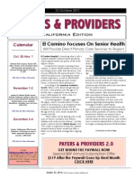 Payers & Providers California Edition – Issue of October 25, 2012