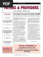 Payers & Providers California Edition – Issue of October 25, 2012