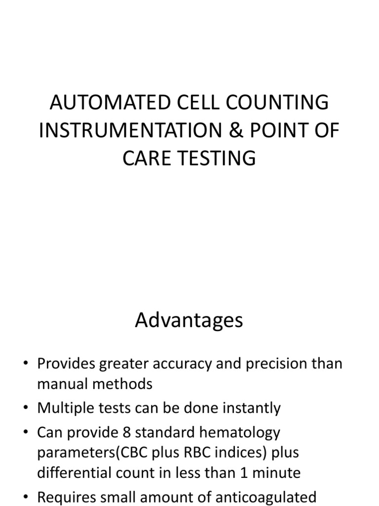 Automated Cell Counting Techniques | PDF | Applied And ...