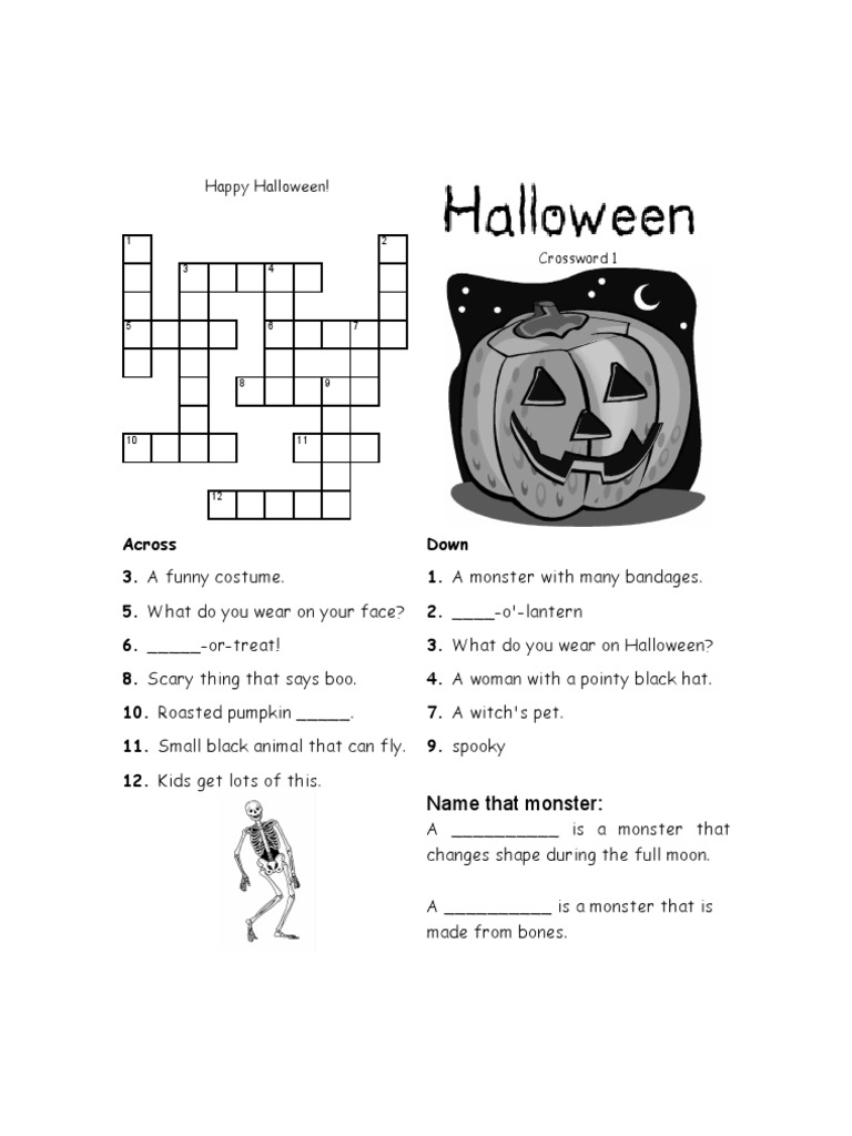 Halloween Crossword