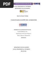 Download Consumer Perception Towards HDFC Bank by Majid Ali SN111091725 doc pdf