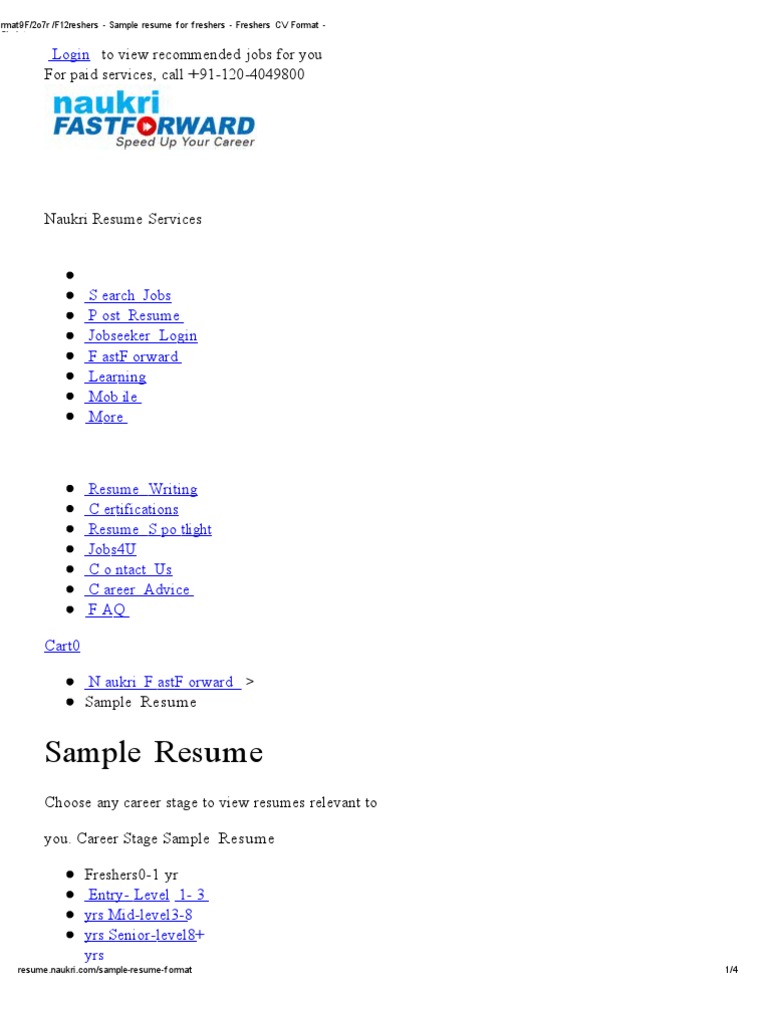 Resume Format For Freshers Sample Resume For Freshers Freshers Cv Format Biodata Resume Labour