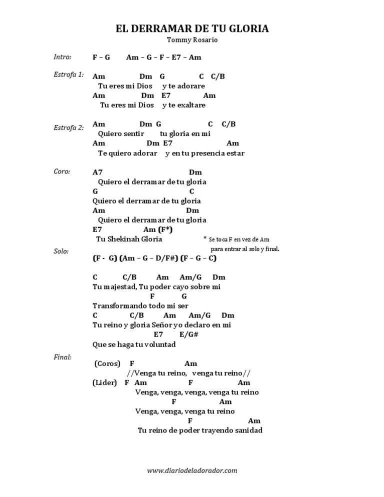 El Derramar de Tu Gloria