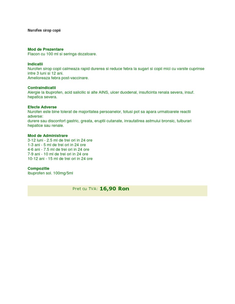 Sirop Copii Pdf